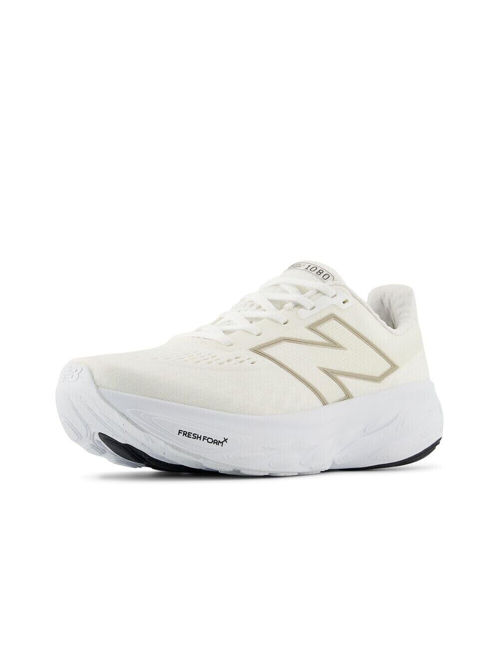 New Balance Women's Fresh Foam X 1080 V14 Running Shoe, White/Light Gold